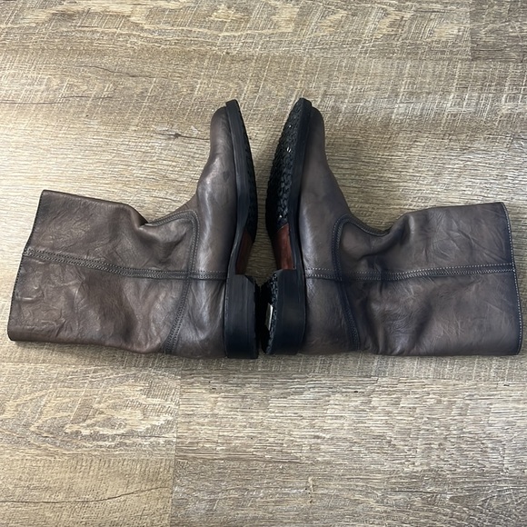 George Esquivel Gray Leather Moto Boot Size 7 - Picture 6 of 9